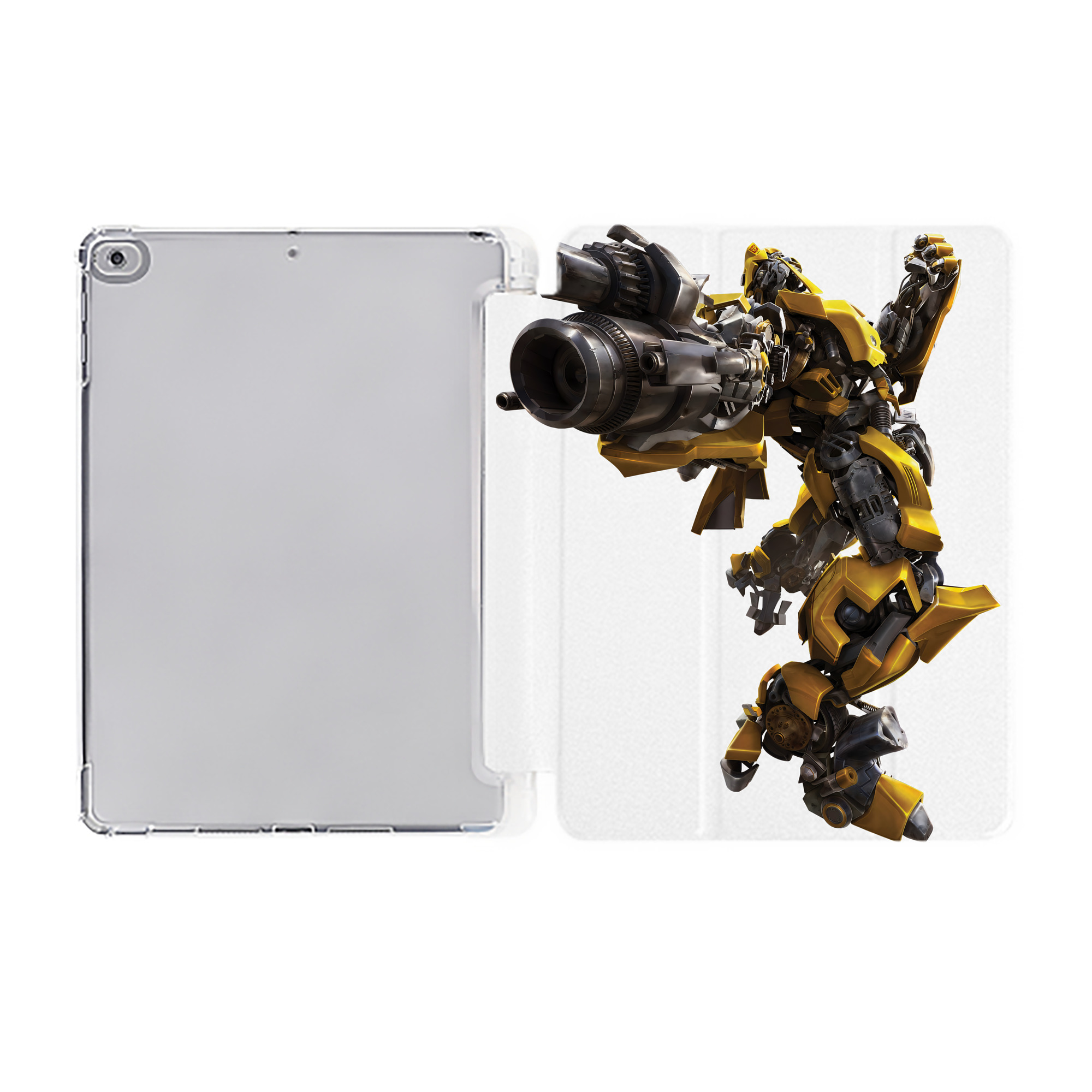 （画像用） Transformers トランスフォーマー IPad ケース ペン収納付き 三つ折りスタンド PUレザー×シリコン 対応機種9.5/10.5/10.9インチ